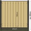 Scherm Excellent 180x180 cm 21 planks