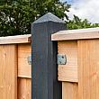 Betonpaal 10x10x220 cm Gecoat Antraciet Tussenpaal
