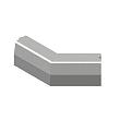 Hoekstuk 13-15x25 cm 135 gr. uitwendig vb grijs
