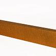 U-profiel ongelijkzijdig opsluitband 6 cm - 300x6,4x19,6/4,57 cm Corten