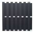 Restpartij WPC Design Scherm Antraciet met Aluminium liggers blank 180x180cm 14L