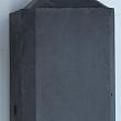 Betonpaal glad diamantkop hoekpaal 10x10x310cm Antraciet (2 onderplaten van 26cm)