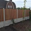 Betonpaal granietmotief diamantkop 3-sponning 10x10x275cm Grijs-Wit