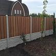Betonpaal granietmotief diamantkop lange sleuven 3-sponning 10x10x275cm Grijs-Wit