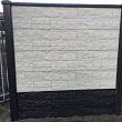 Betonplaat Dubbelzijdig Elbe-motief 184x36x4.8cm Grijs-Wit