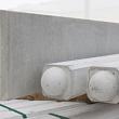 Betonpaal glad ronde kop eindpaal 10x10x275cm Grijs-Wit