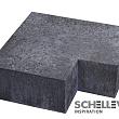 Schellevis Traptrede hoekstuk (massief) buiten 90° Carbon 40x20