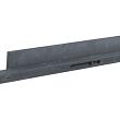Betonpaal glad ronde kop 3-sponning 10x10x310cm Antraciet (2 onderplaten van 26cm)