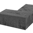 Schellevis Traptrede hoekstuk (massief) binnen 90° Grijs 40x20