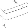 Bochtband 18-20x25-78.5 cm R=2  vb grijs uitwendig