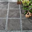 Keramische tegel 60x60x1 cm Tracks Mustang Dark