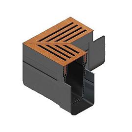 Aco Slimline Hoekstuk Corten