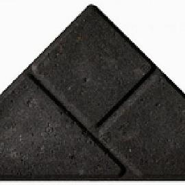 Bisschopsmuts BSS 8cm FA zwart met deklaag (29 st-m2)