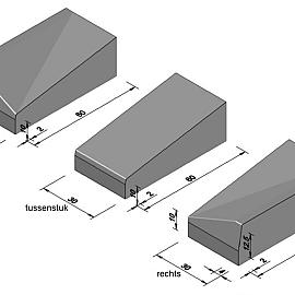 Inriteindstuk 30-60 links tbv 13-15x25  60x20x30 CM