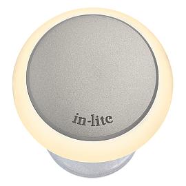 In-lite Puck 22 Rose Silver 12V-0.6W LED Ø22mm Warm White diffuse Ring 34mm