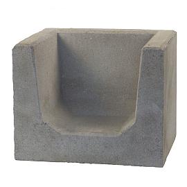 U-element hoeksteen 50x40x40cm Grijs