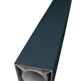 Alu Paal 1830x90x90 mm Zilver RAL9006 tbv IdeAl en SeriAl scherm