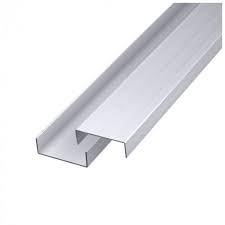 Alu U-Lijst Zilver Ral 9006 lengte 180cm