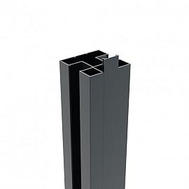 Boston alu H paal 75x75mm L-124 RAL7016 incl afwerkingsprofiel - 2202