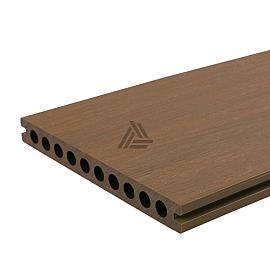 Fun-Denk WPC Ultrashield 23x138x4000mm  Teak ronde kamers  2404-400