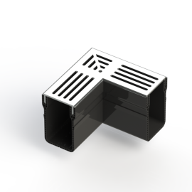 Aco Slimline Hoekstuk RVS rooster