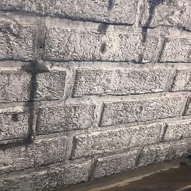 Restpartij Betonplaat Dubbelzijdig Klassiek steenmotief 184x36x4.8cm Antraciet - Vergrijst