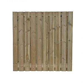 Scherm Recht 21-planks rvs geschroefd 180x180 cm