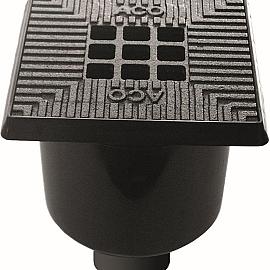 Aco Vloerput + Gietijzer Deksel en gietijzeren rand 20x20cm Ø75 mm 52287