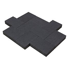 Damme ongetrommeld 20x20x6 cm zwart