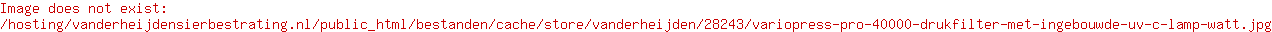 Reserve onderdeel 992514 voor VarioPress Pro 7000 Drukfilter