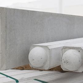 Betonpaal glad ronde kop t.b.v. bloembak tussenpaal 10x10x100cm Grijs-Wit