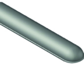 Stootband 12x20x100 cm Plakband 1x Vlak - 1x Rond Grijs