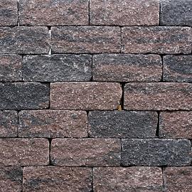 Wallblock Tumbled 12x12x30cm Brons