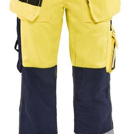 Dames Werkbroek High vis 154318043389C34 High Vis Geel-Marineblauw mt. C34