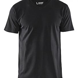 T-Shirt. V-hals 336011659900XXXL Zwart mt. XXXL