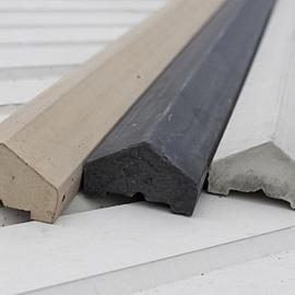 Betonnen afdekkappen 180cm Grijs-Wit met verjonging (voor betonschutting)