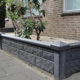 Betonnen afdekmuts Hoek t.b.v. de betonpalen Antraciet