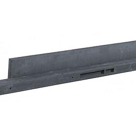 Betonpaal glad ronde kop tussenpaal 10x10x310cm Antraciet (2 onderplaten van 26cm)