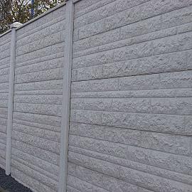 Betonplaat Dubbelzijdig Rotsmotief 184x36x4.8cm Grijs-Wit