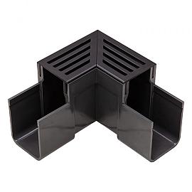 Aco Slimline Hoekstuk Zwart