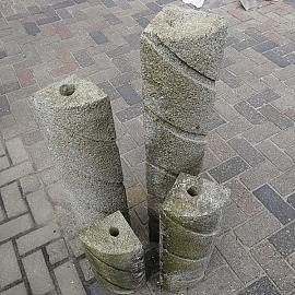 Restpartij Fonteinset4 Graniet Grijs halfrond 15x 40-60-80-100cm (Uitlopend) OW2019