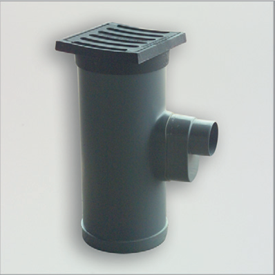 Kolk PVC + Gietijzer Deksel tbv zwaar verkeer 31.5x31.5x70cm uitloop 125 mm