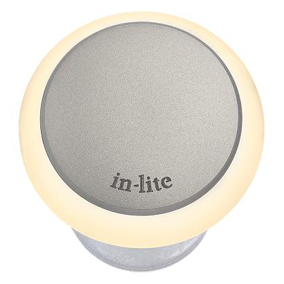In-lite Puck 22 Rose Silver 12V-0.6W LED Ø22mm Warm White diffuse Ring 34mm