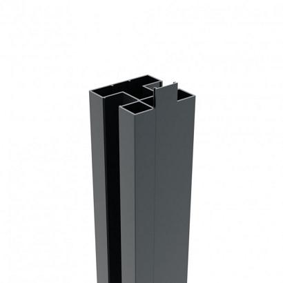 Boston alu H paal 75x75mm L-124 RAL7016 incl afwerkingsprofiel - 2202