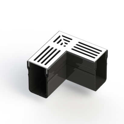 Aco Slimline Hoekstuk RVS rooster