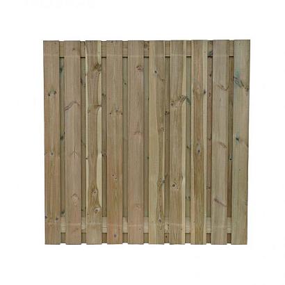 Scherm Recht 21-planks rvs geschroefd 180x180 cm
