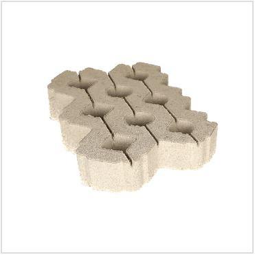 Grastegel H 41x61x12 cm Grijs Vlak