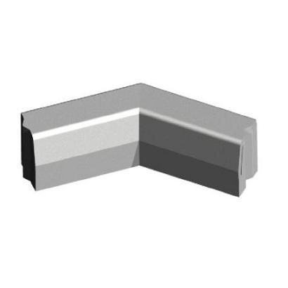 Hoekstuk 13-15x25 cm 135 gr. inwendig vb grijs