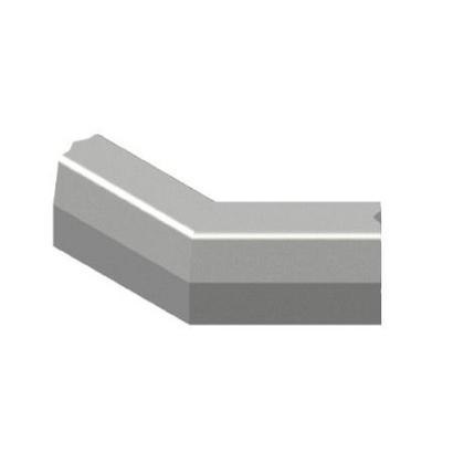 Hoekstuk 13-15x25 cm 135 gr. uitwendig vb grijs