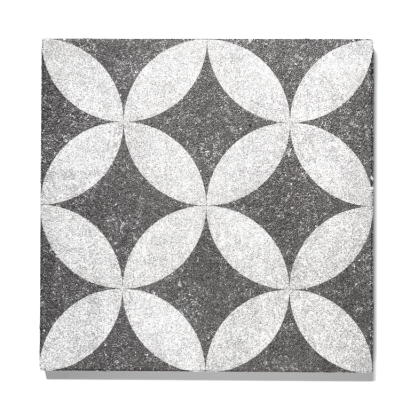 GeoProArte Design 60x60x4 cm Dark Grey Flower